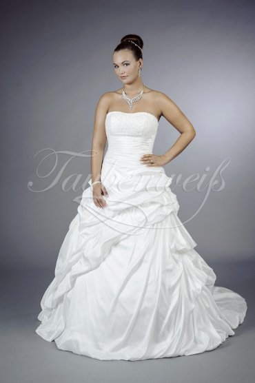 Wedding dress TW0102B - Wedding dress TW0102B taffeta A-line ruffles glitter sparkle bling bling beadings train