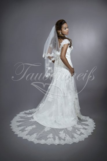 Wedding dress TW0133B - Wedding dress TW0133B small A-line lace beadings cap sleeves romantic 3