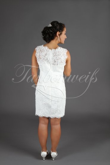 Wedding dress TW0180B - Wedding dress TW0180B 2 in 1 short etui dress long detachable A-line skirt with train 7