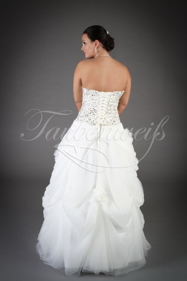 Wedding dress TW0182B - Wedding dress TW0182B romantic tulle silver embroidery beadings no train lace-up 3