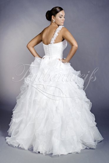 Wedding dress TW0203B - Wedding dress TW0203B princess ruffles zestful one strap sweetheart no train 3