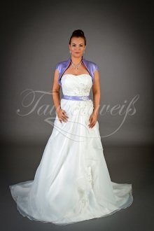 Wedding dress TW0002B - Wedding dress TW0002B A-line organza lace beadings purple train lace-up