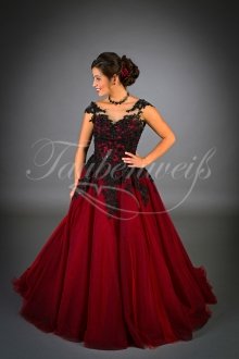 Wedding dress TW0052B - Wedding dress TW0052B red and black lace appliques beadings train lace-up back Wedding dress TW0052B - Wedding dress TW0052B red and black lace appliques beadings train lace-up back