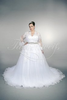 Wedding dress TW0154B - Wedding dress TW0154B big size XXL princess tulle lace trumpet sleeves Rhine stone belt Wedding dress TW0154B - Wedding dress TW0154B big size XXL princess tulle lace trumpet sleeves Rhine stone belt